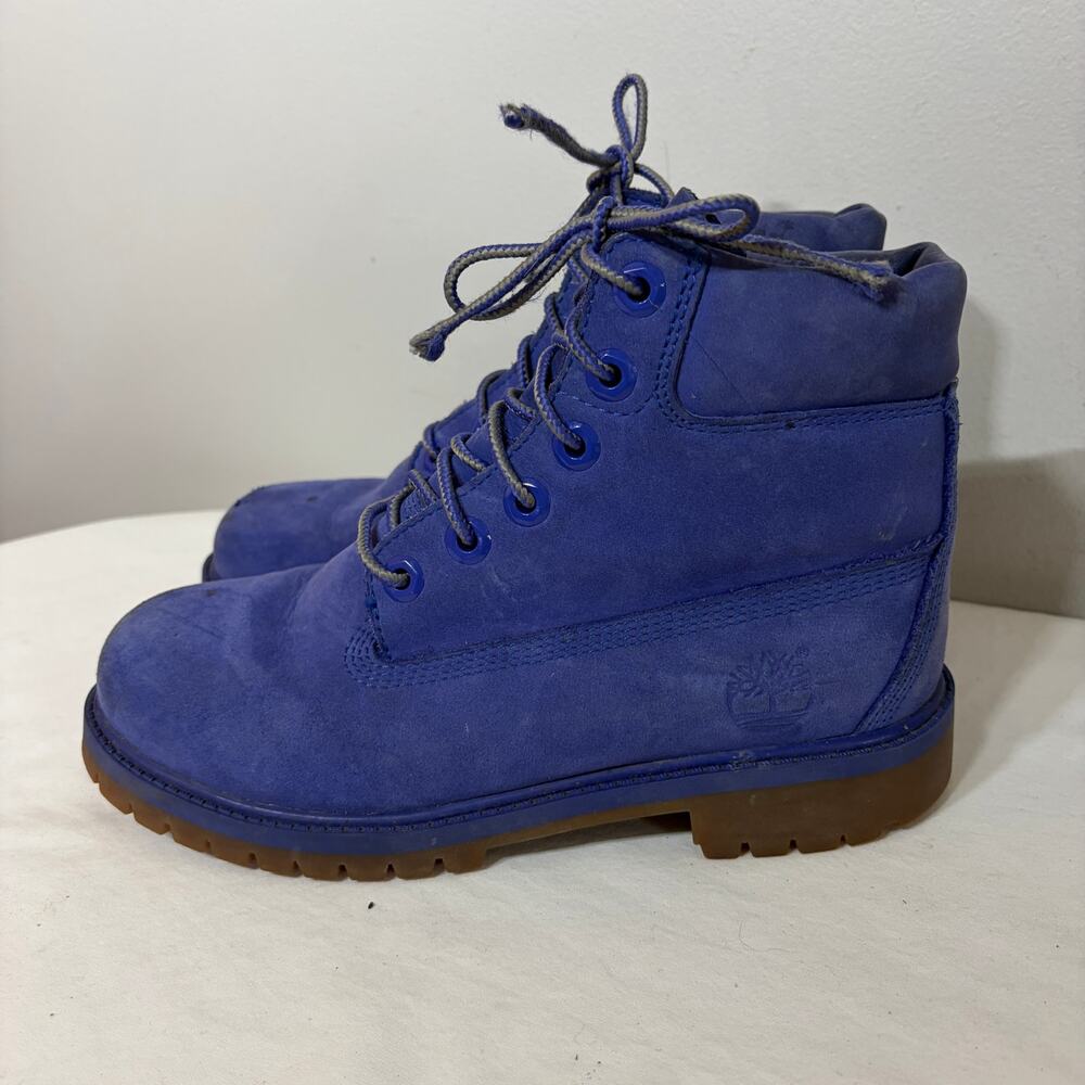 Timberland Boots Blue Suede Leather Womens Lace Up Primaloft 200 Gram School 6.5 - Picture 4 of 13